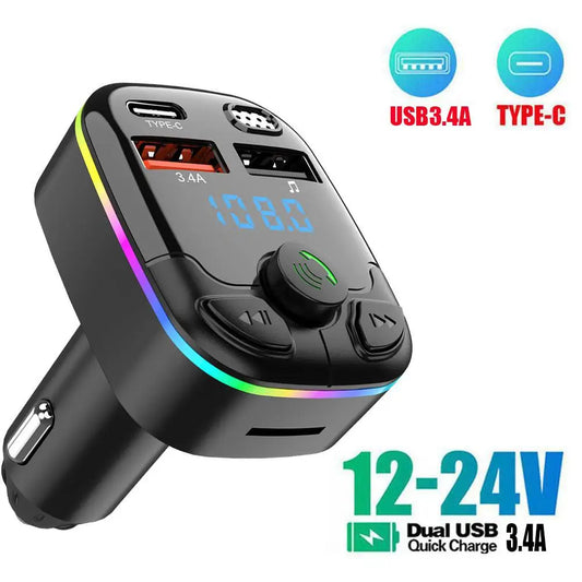 Car Bluetooth 5.0 FM and Fast Charger